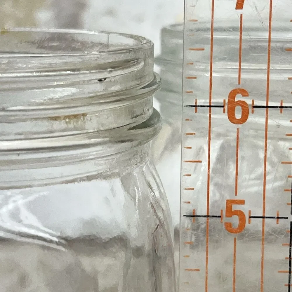 Vintage Kerr Wide Mouth Mason Quart Jars ~Set of 4 ~ Clear Self Sealing~ Canning